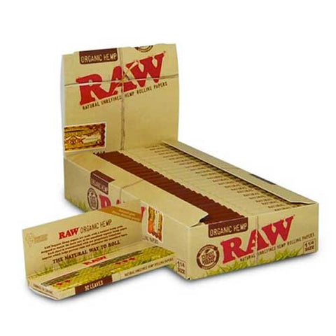 Raw Organic Hemp Rolling Papers 1 1/4