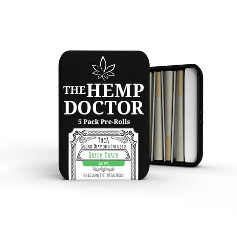 The Hemp Doctor 5 Pack THC-A + Sugar Diamond Infused Pre-Rolls