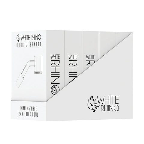 White Rhino 14mm 45˚ 2mm thick Quartz Banger