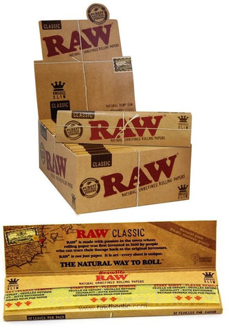 Raw Classic King Size Slim Rolling Paper